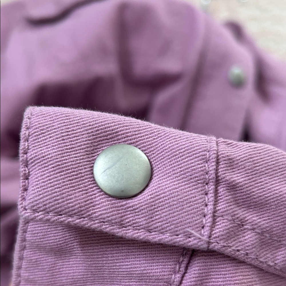 GAP Pastel Lilac Purple Utility Jacket Size XL Spring Easter 100% Cotton - Picture 11 of 15